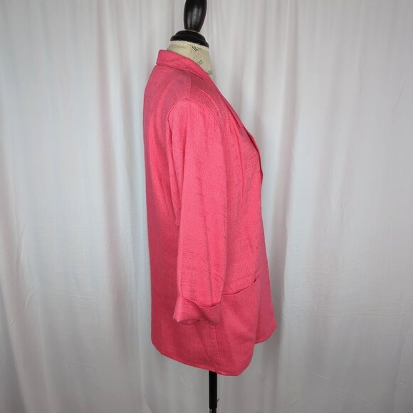 Vintage Claude Montana Mid Length Blazer Small Pink - Picture 7 of 9